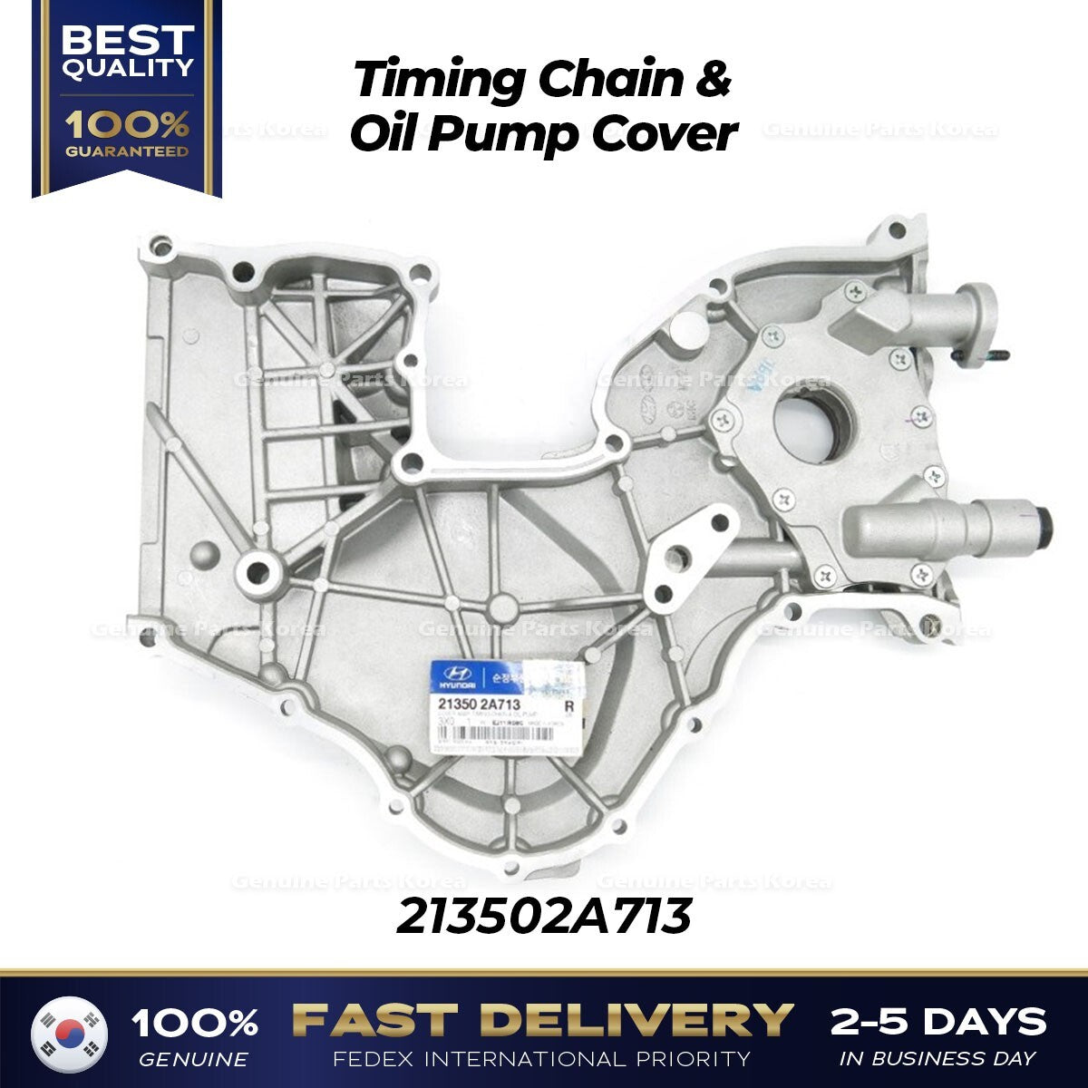 Genuine Timing Chain & Oil Pump Cover 213502A713 for Kia Rondo