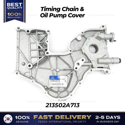 Genuine Timing Chain & Oil Pump Cover 213502A713 for Kia Rondo