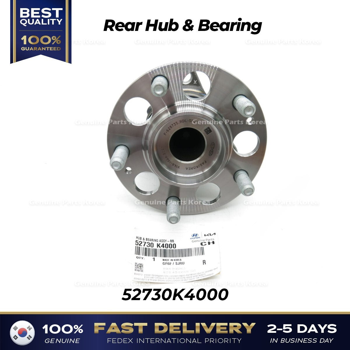 Genuine Rear Hub & Bearing 52730K4000 for Hyundai Kona Kia Niro EV