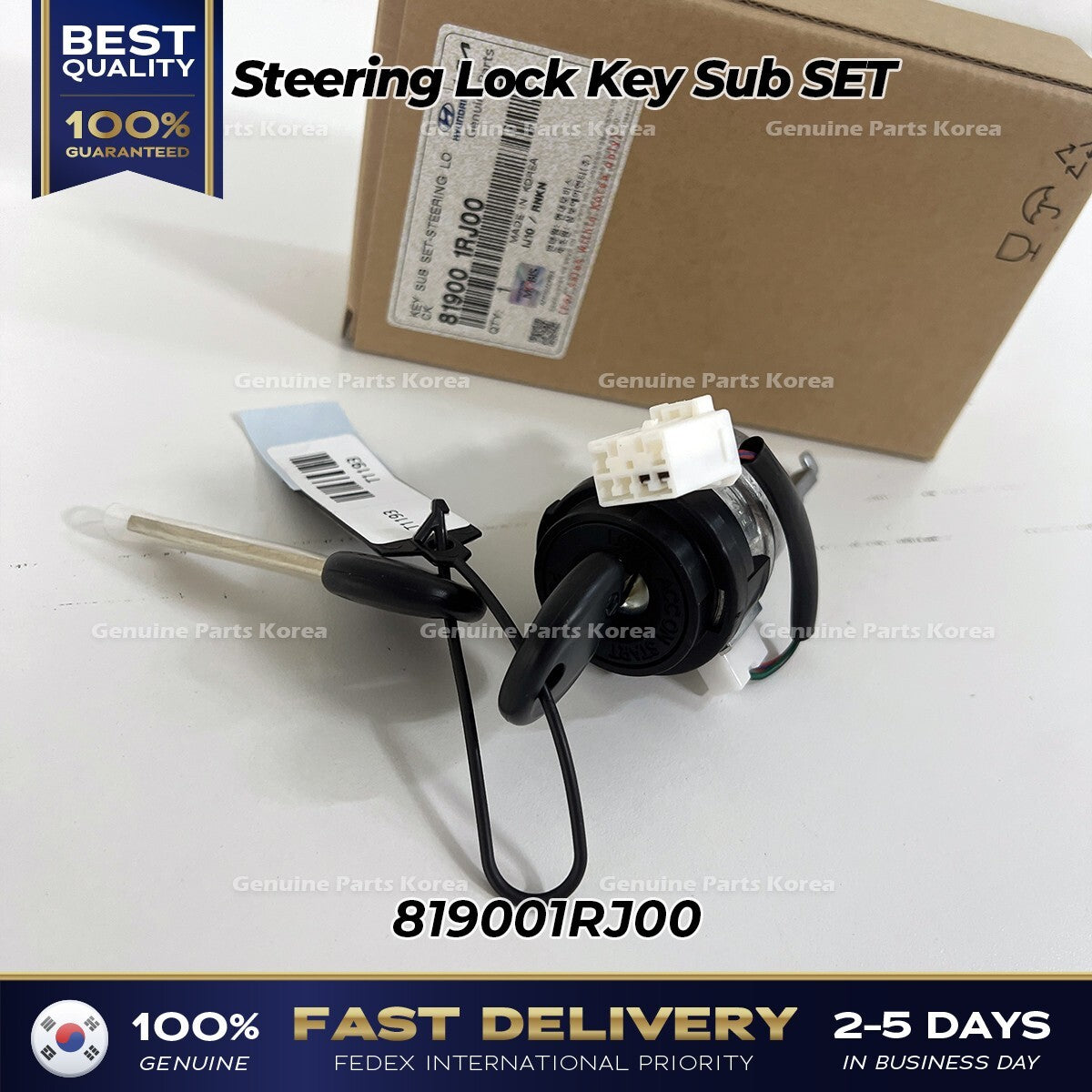 Genuine Steering Lock Key Sub SET 819001RJ00 for Hyundai Accent