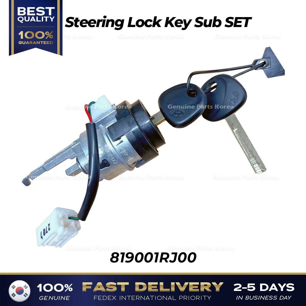 Genuine Steering Lock Key Sub SET 819001RJ00 for Hyundai Accent