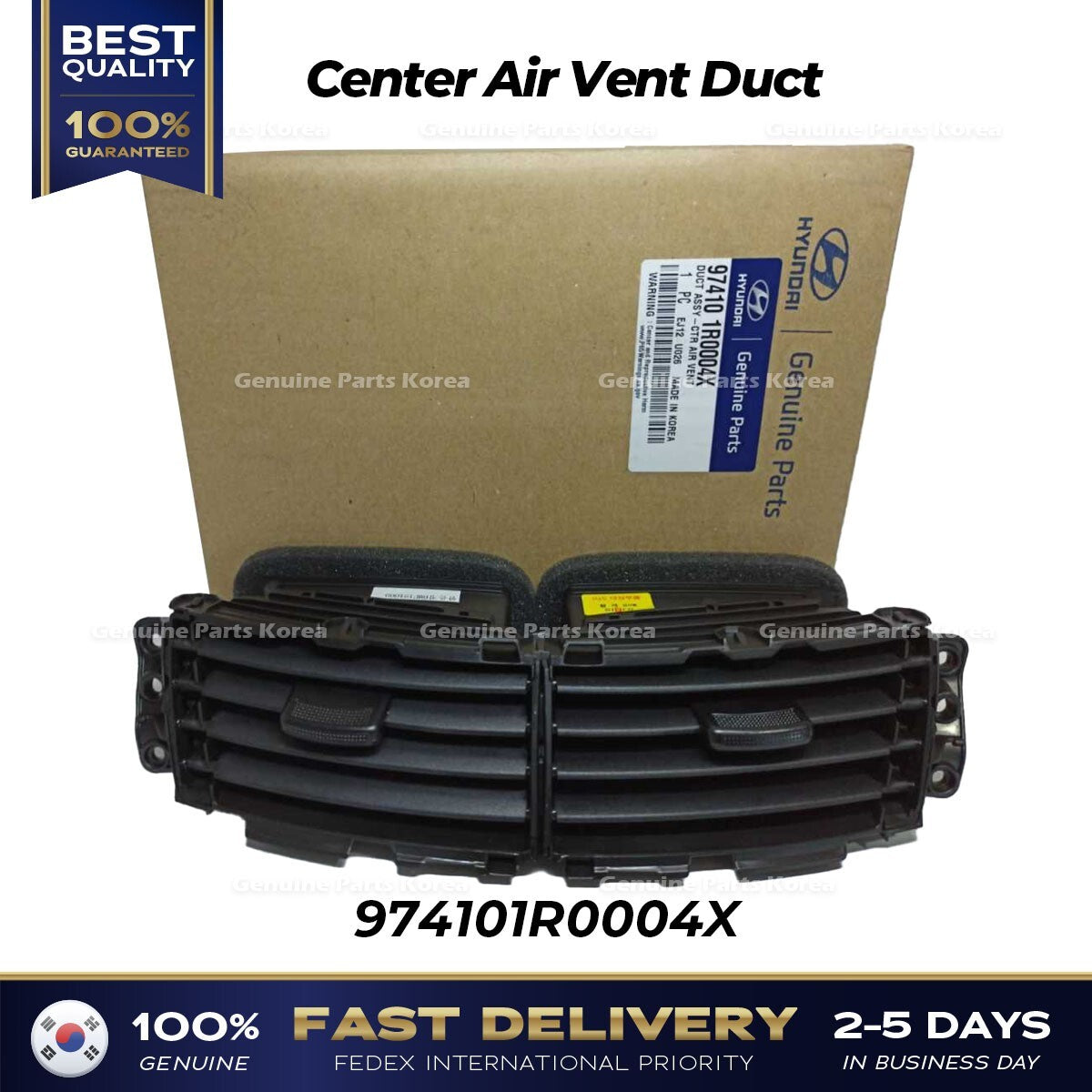 Genuine Center Air Vent Duct 974101R0004X for Hyundai Accent