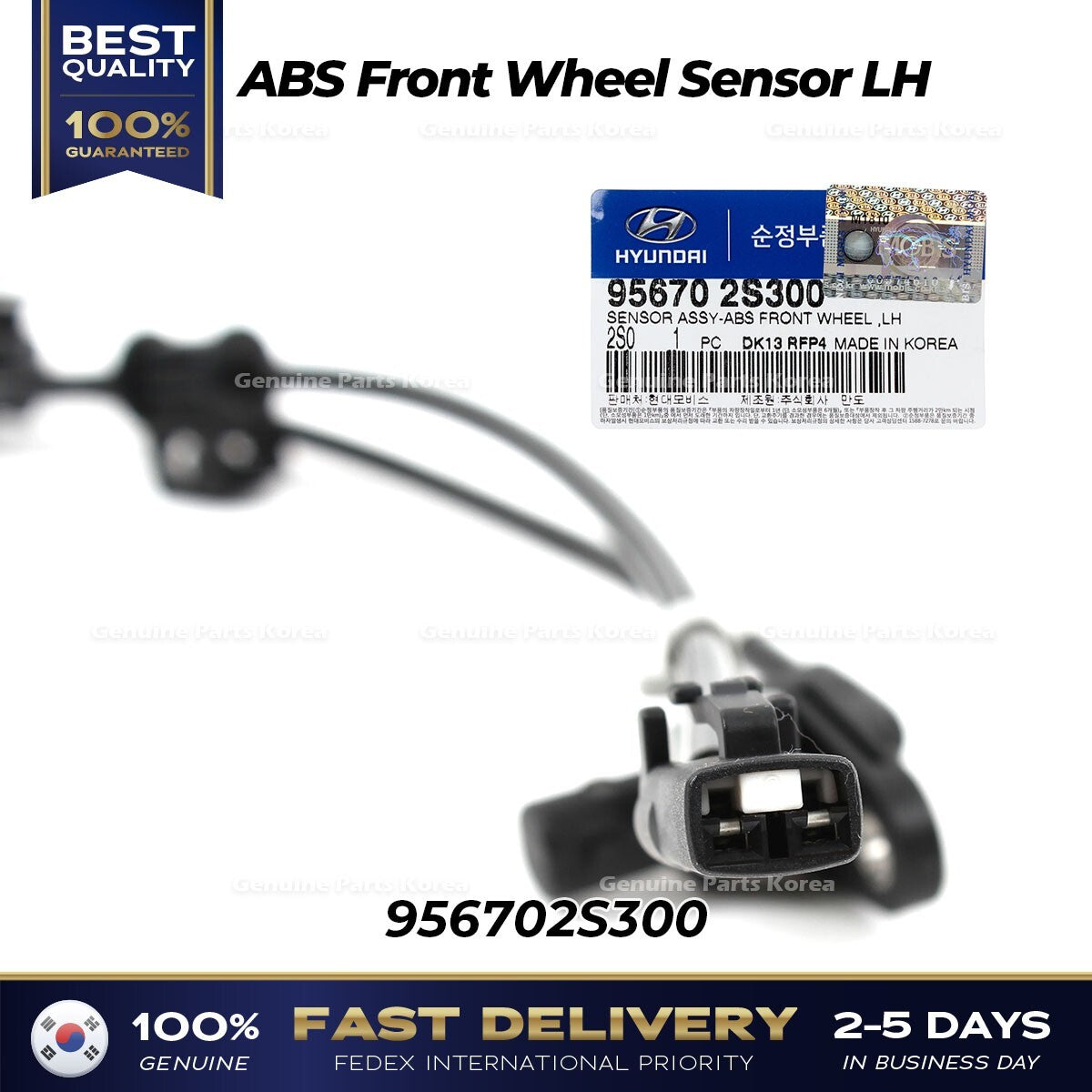 Genuine ABS Front Wheel Sensor LH 956702S300 for Hyundai Tucson