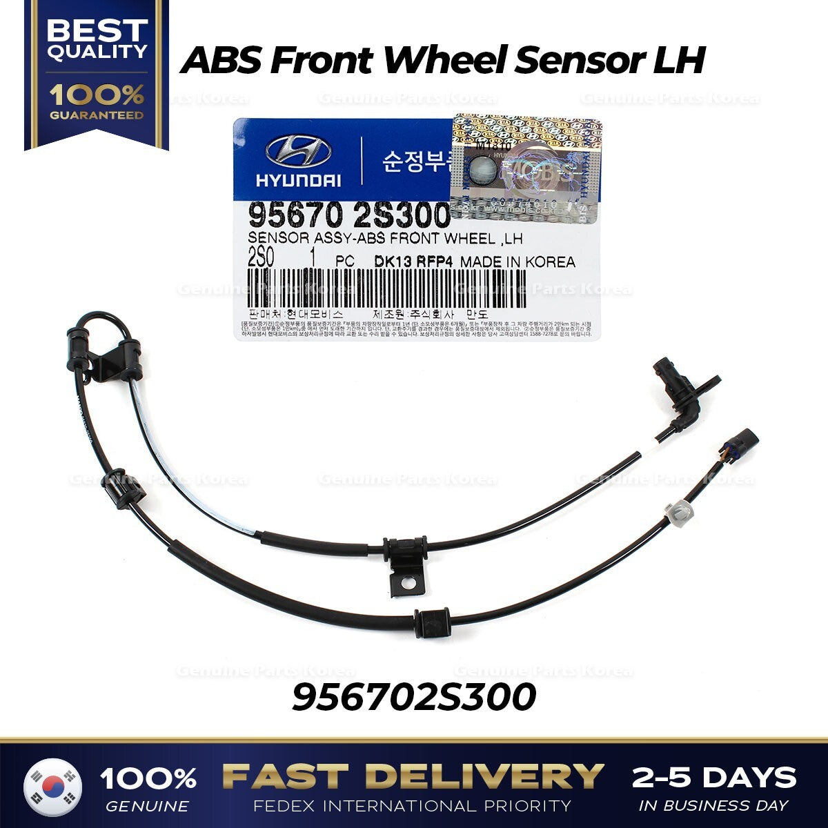 Genuine ABS Front Wheel Sensor LH 956702S300 for Hyundai Tucson