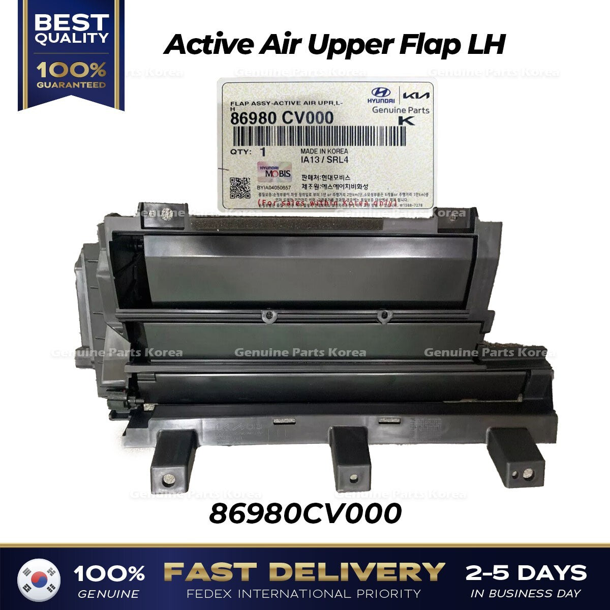 Genuine Active Air Upper Flap LH 86980CV000 for Kia EV6