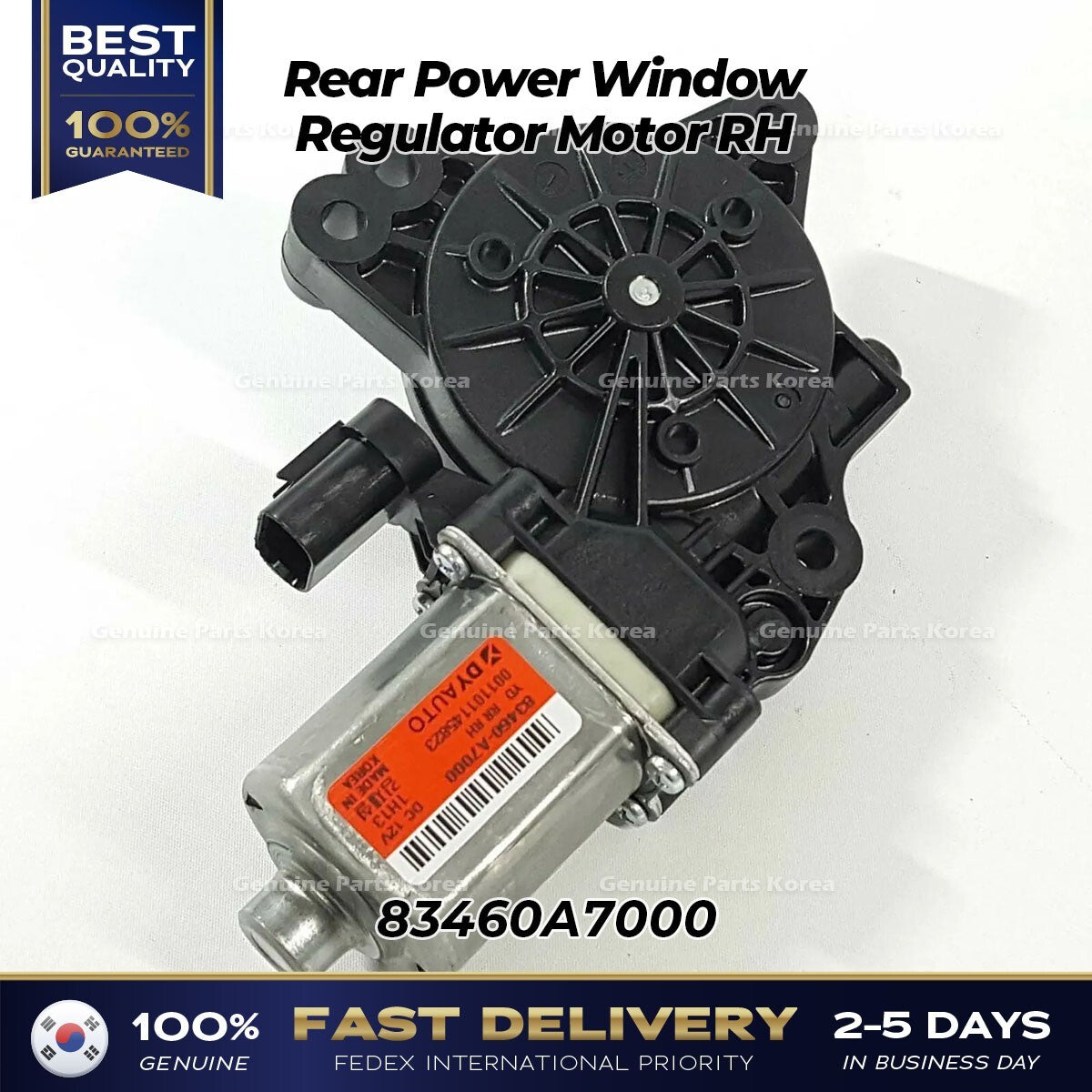 Genuine Rear Power Window Regulator Motor RH 83460A7000 for Kia Forte