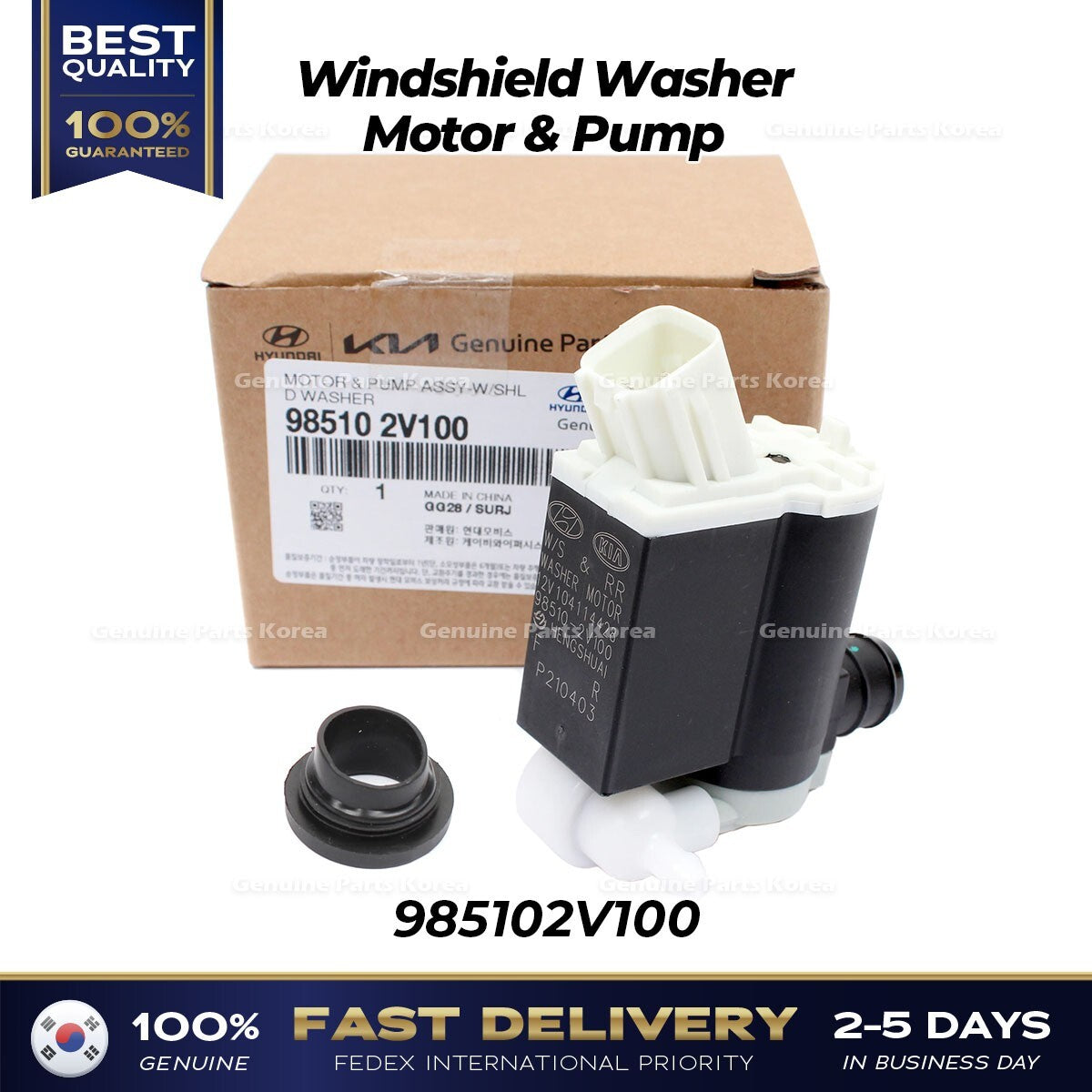 Genuine Windshield Washer Motor & Pump 985102V100 for Kia Sedona Sportage