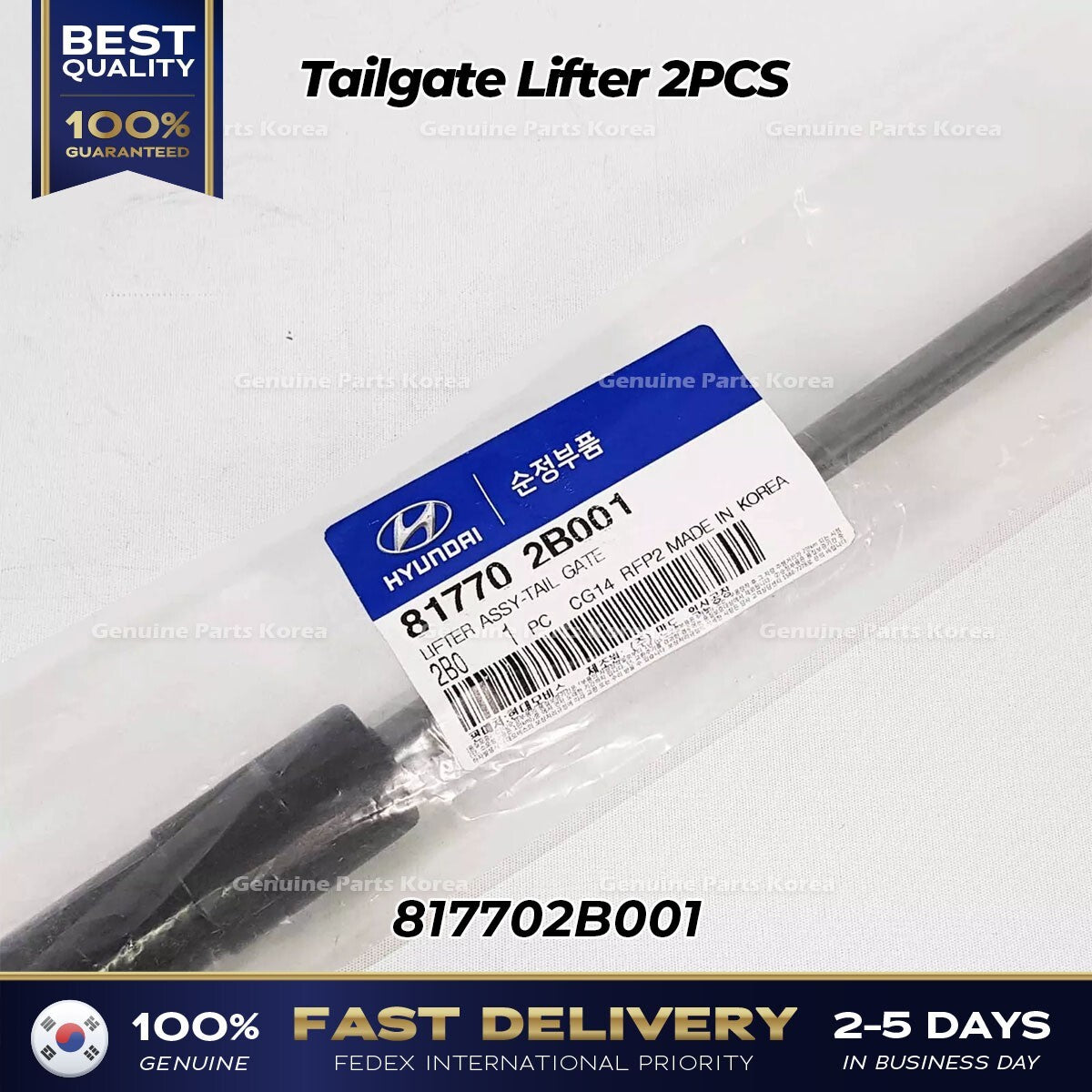 Genuine Tailgate Lifter 2PCS 817702B001 for Hyundai Santa Fe