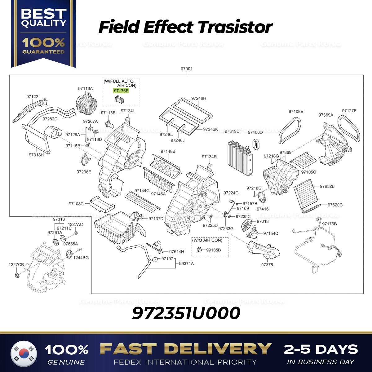 Genuine Field Effect Trasistor 972351U000 for Hyundai Santa Fe Kia Optima