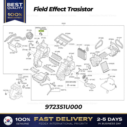 Genuine Field Effect Trasistor 972351U000 for Hyundai Santa Fe Kia Optima