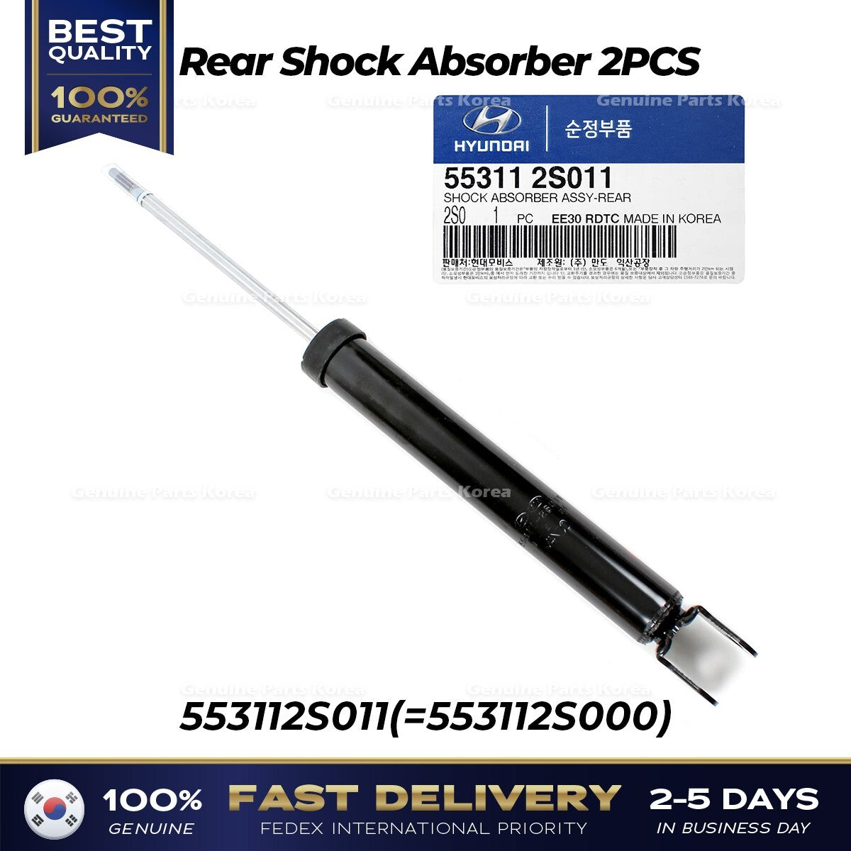 Genuine Rear Shock Absorber 2PCS 553112S011 for Hyundai Tuscon Kia Sportage