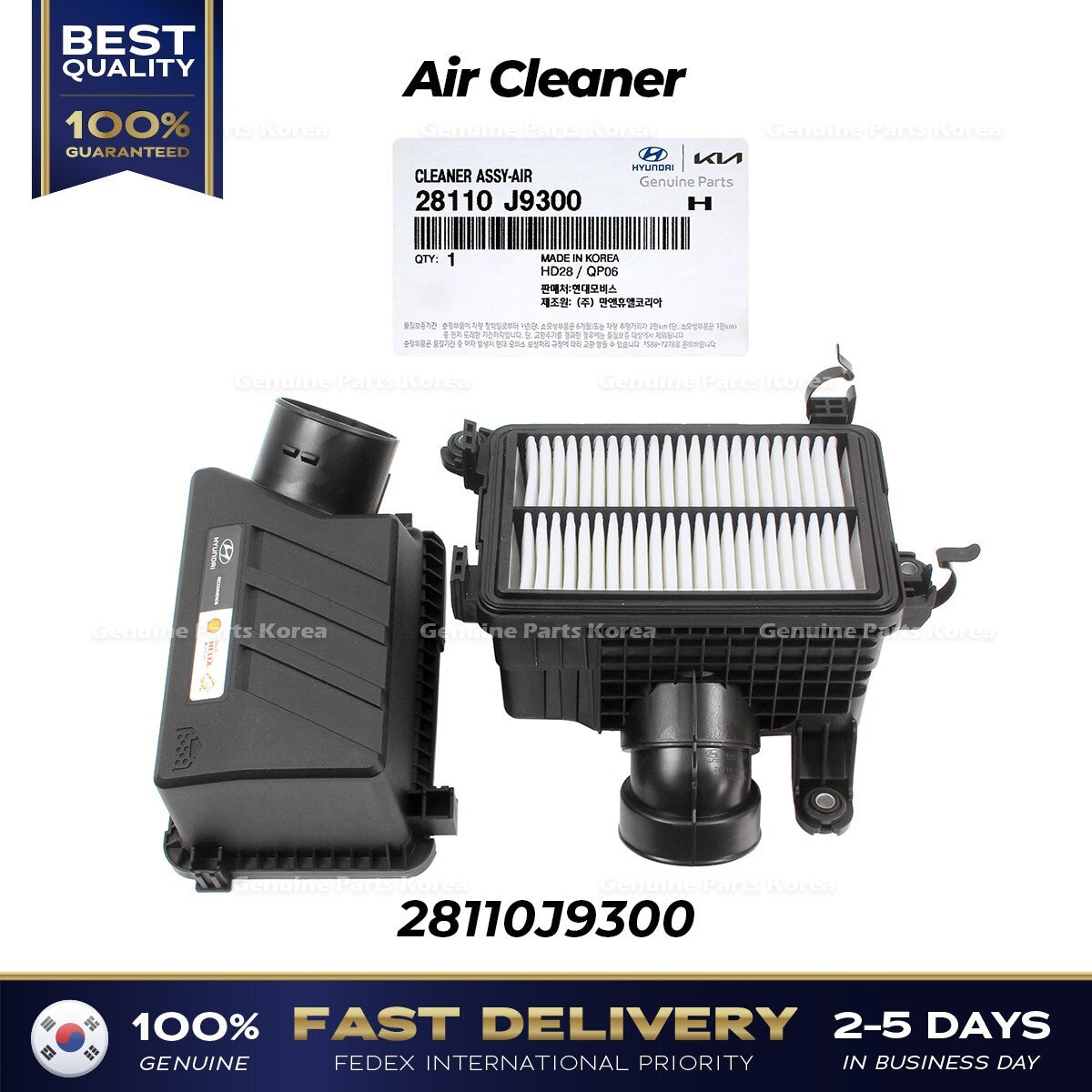 Genuine Air Cleaner 28110J9300 for Hyundai Kona