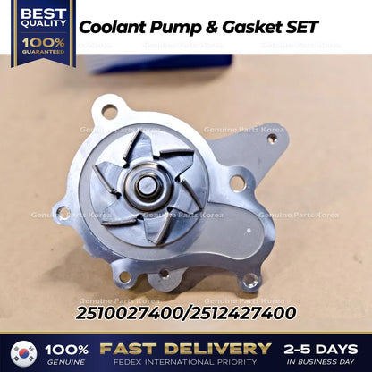 Genuine Coolant Pump & Gasket SET 2510027400 for Hyundai Kia