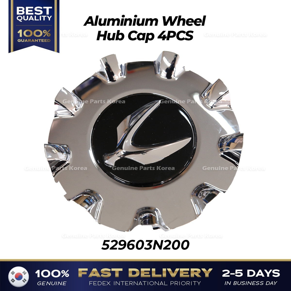 Genuine Aluminium Wheel Hub Cap 4PCS 529603N200 for Hyundai Equus