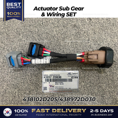 Genuine Actuator Sub Gear & Wiring SET 438102D205 for Hyundai Kia