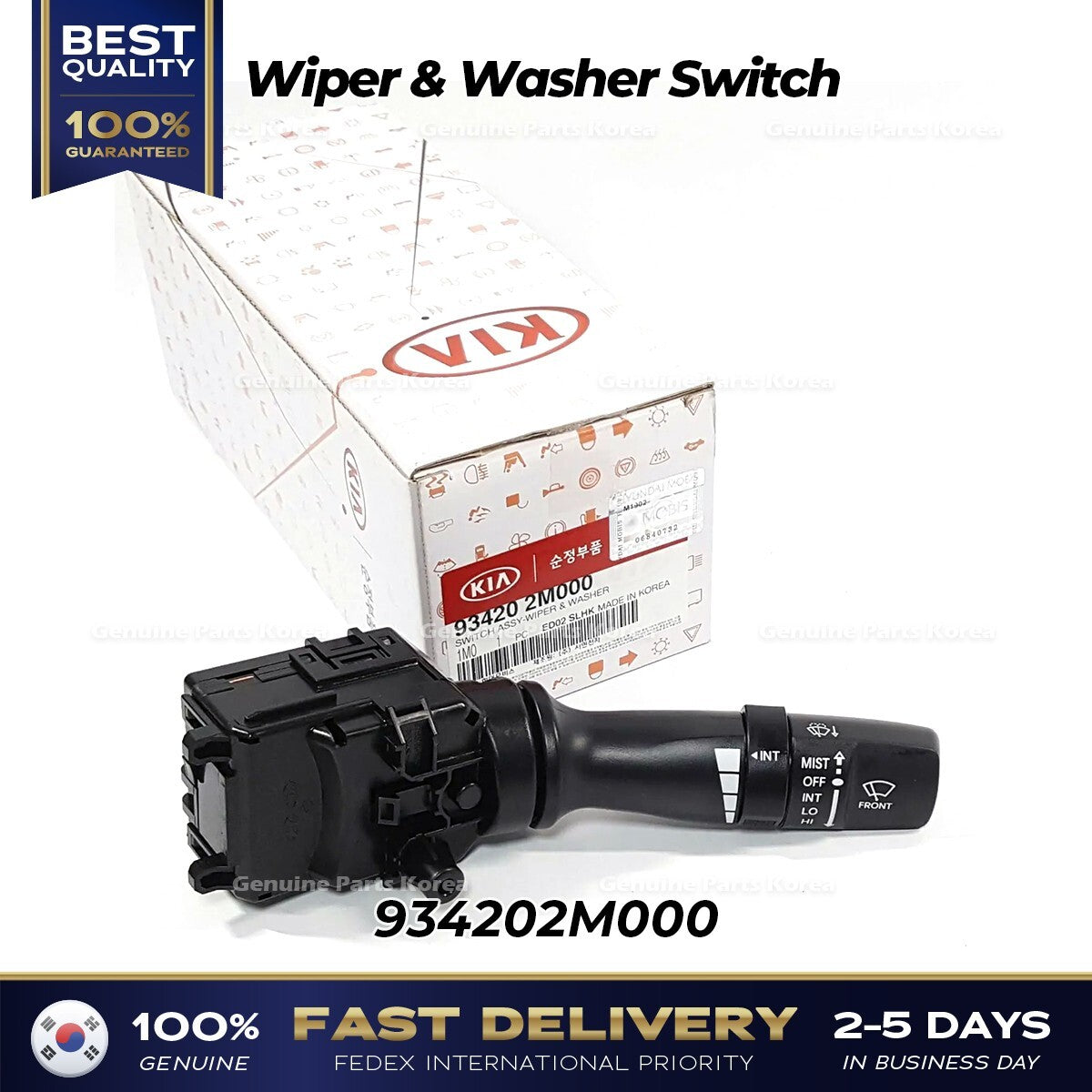Genuine Wiper & Washer Switch 934202M000 for Hyundai Accent Kia Forte