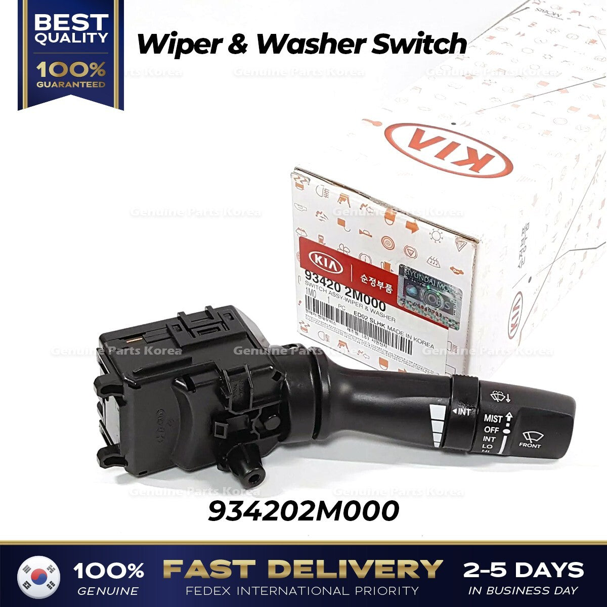 Genuine Wiper & Washer Switch 934202M000 for Hyundai Accent Kia Forte