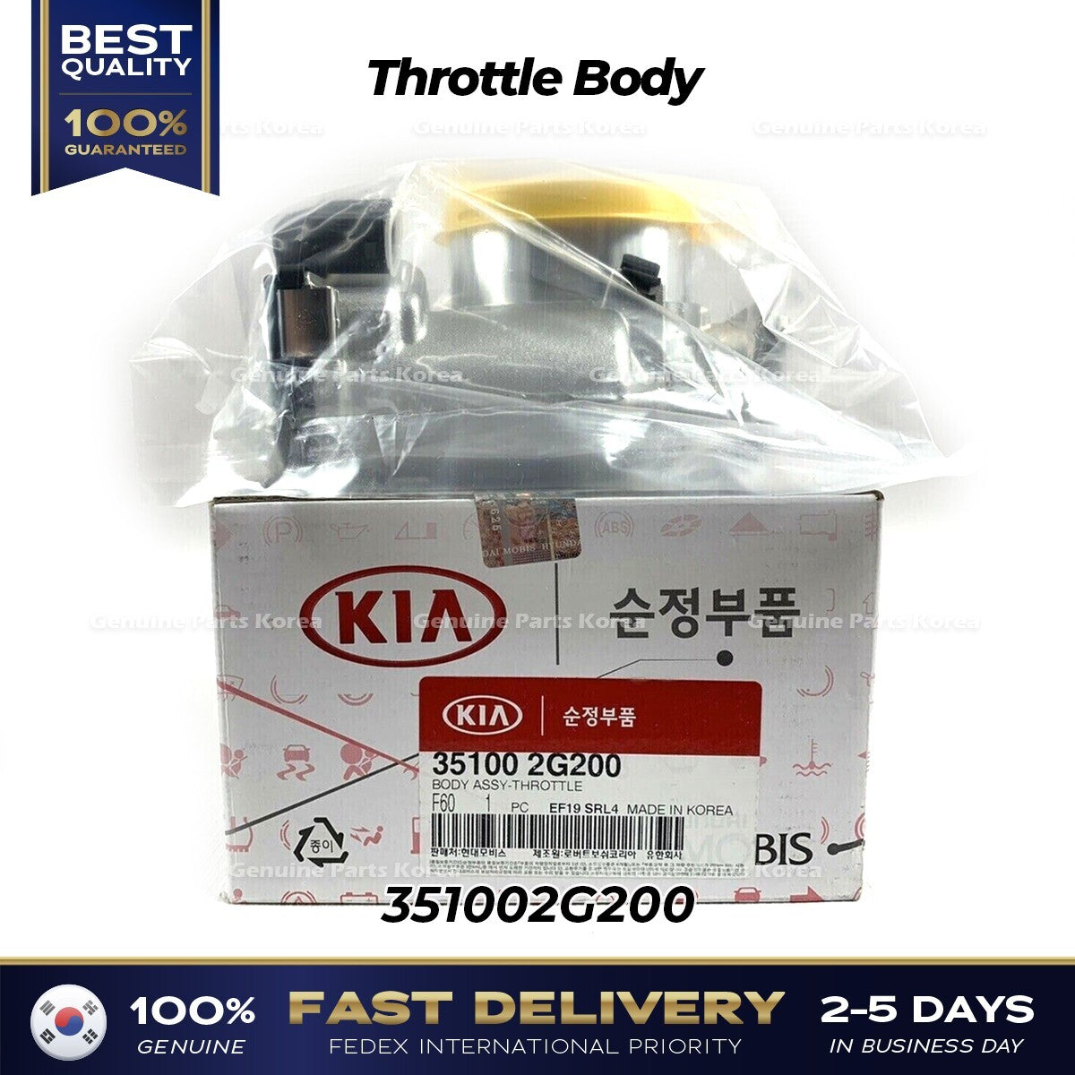 Genuine Throttle Body 351002G200 for Hyundai Sonata Kia Forte