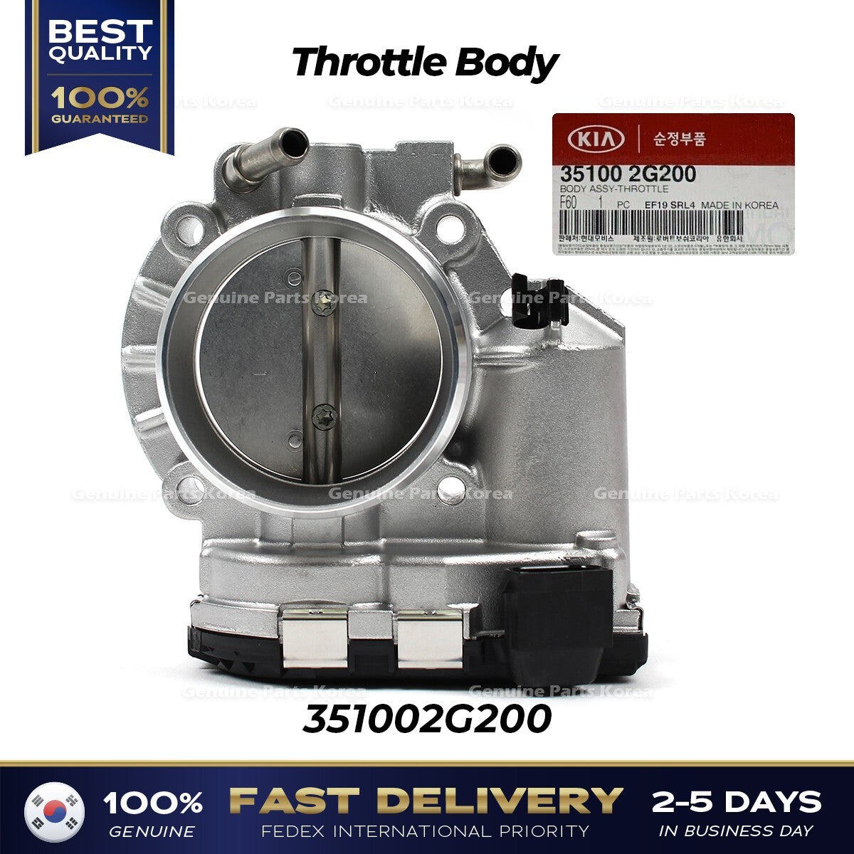 Genuine Throttle Body 351002G200 for Hyundai Sonata Kia Forte