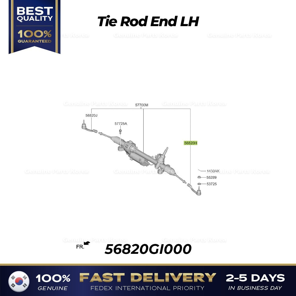 Genuine Tie Rod End LH 56820GI000 for Hyundai Ioniq 5 Kia EV6