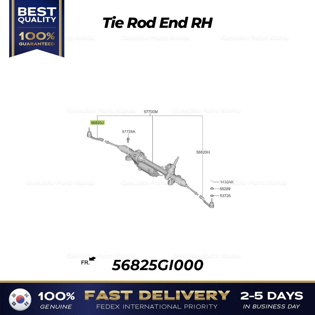 Genuine Tie Rod End RH 56825GI000 for Hyundai Ioniq 5 Kia EV6