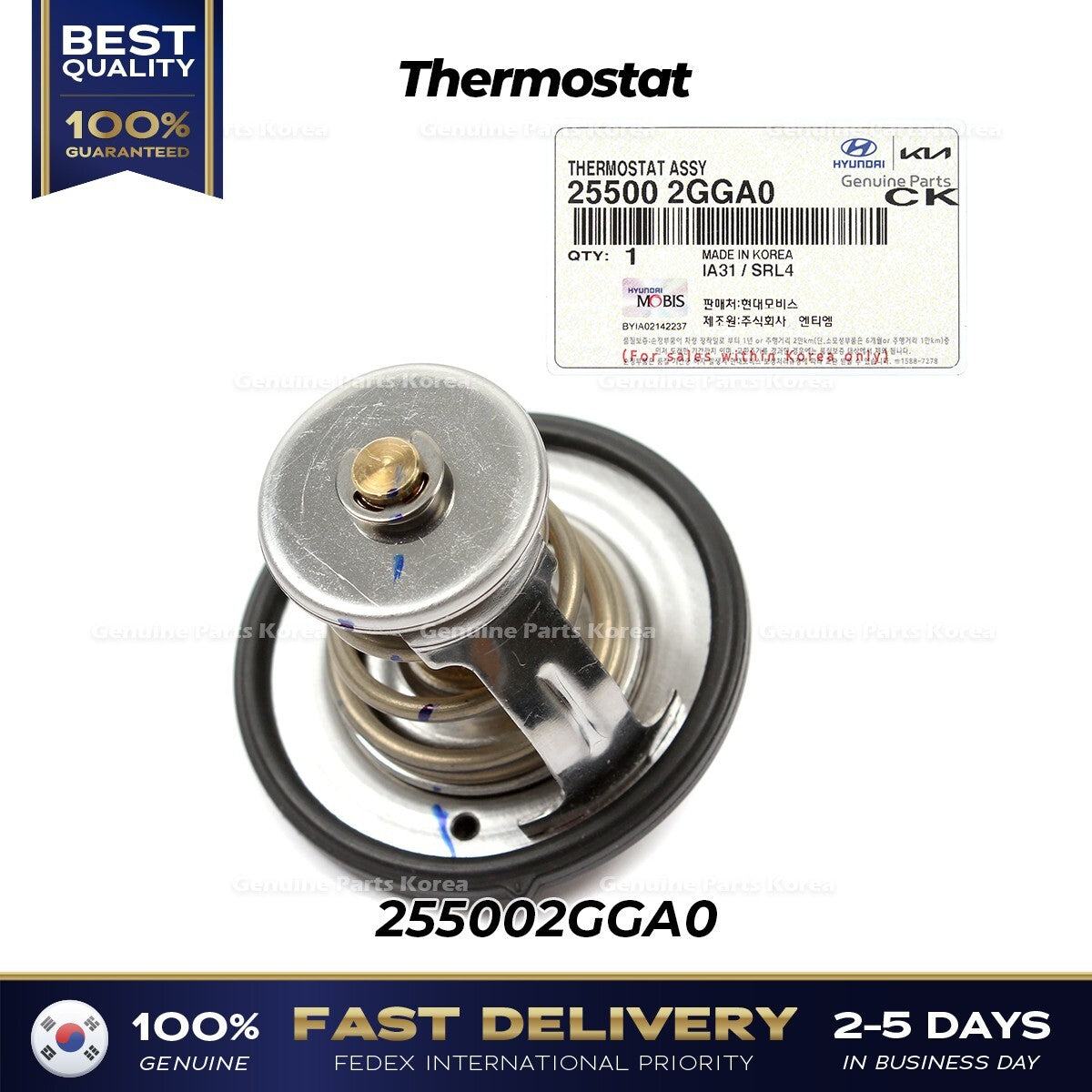Genuine Thermostat 255002GGA0 for Hyundai Santa Fe Kia Optima