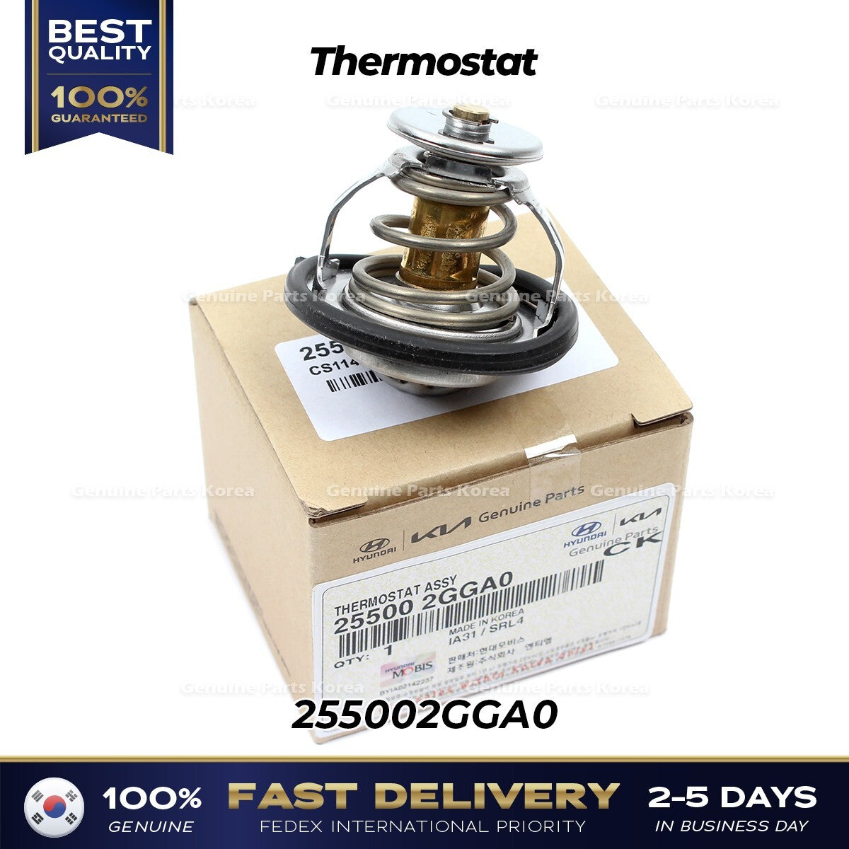 Genuine Thermostat 255002GGA0 for Hyundai Santa Fe Kia Optima