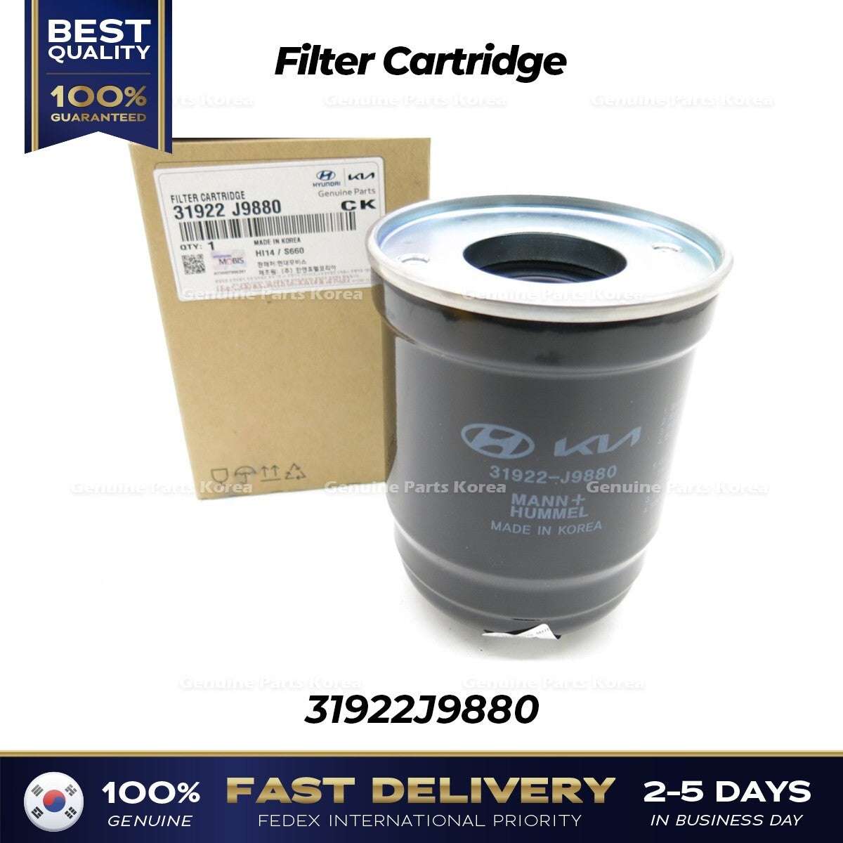 Genuine Filter Cartridge 31922J9880 for Hyundai Kona Kia Seltos
