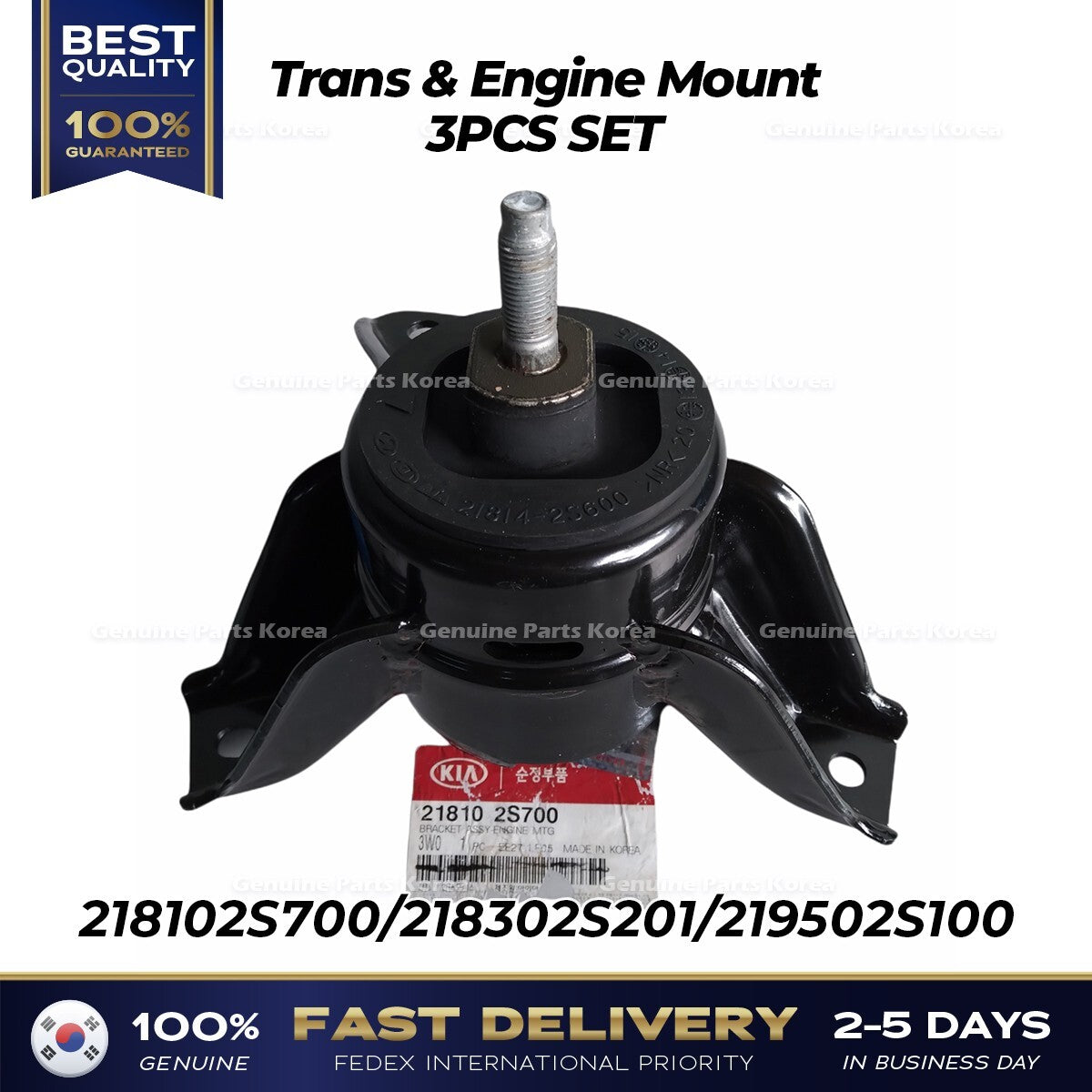 Genuine Trans & Engine Mount 3PCS SET for Hyundai Tucson Kia Sportage