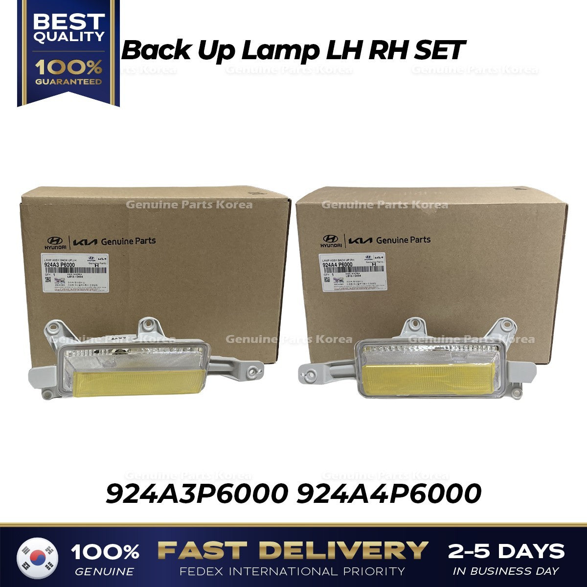 Genuine Back Up Lamp LH RH SET 924A3P6000 924A4P6000 for Hyundai Santa Fe MX5