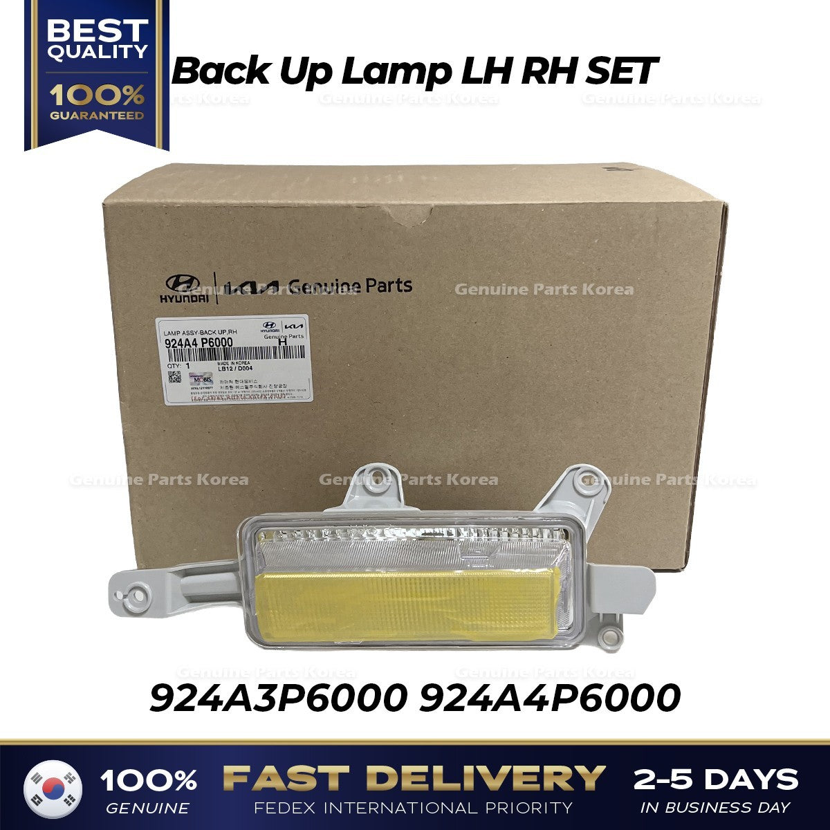Genuine Back Up Lamp LH RH SET 924A3P6000 924A4P6000 for Hyundai Santa Fe MX5