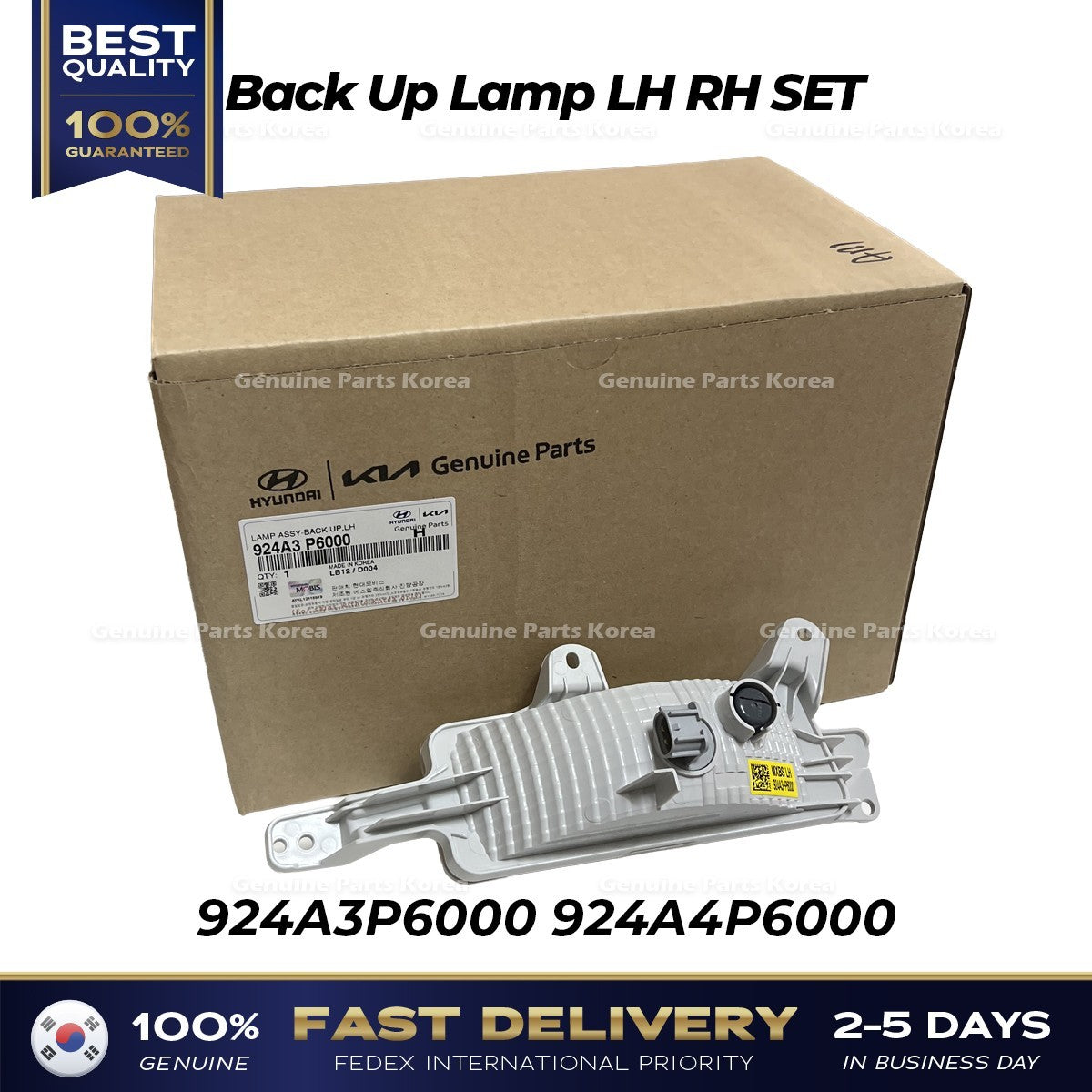 Genuine Back Up Lamp LH RH SET 924A3P6000 924A4P6000 for Hyundai Santa Fe MX5