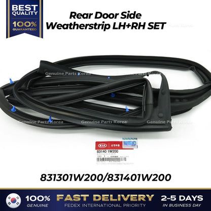 Genuine Rear Door Side Weatherstrip LH RH SET for Kia Rio
