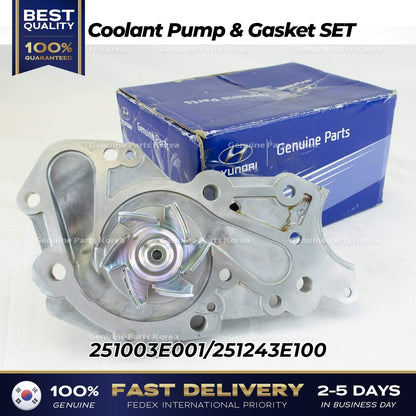 Genuine Coolant Pump & Gasket SET 251003E001 for Hyundai Santa Fe Kia Optima