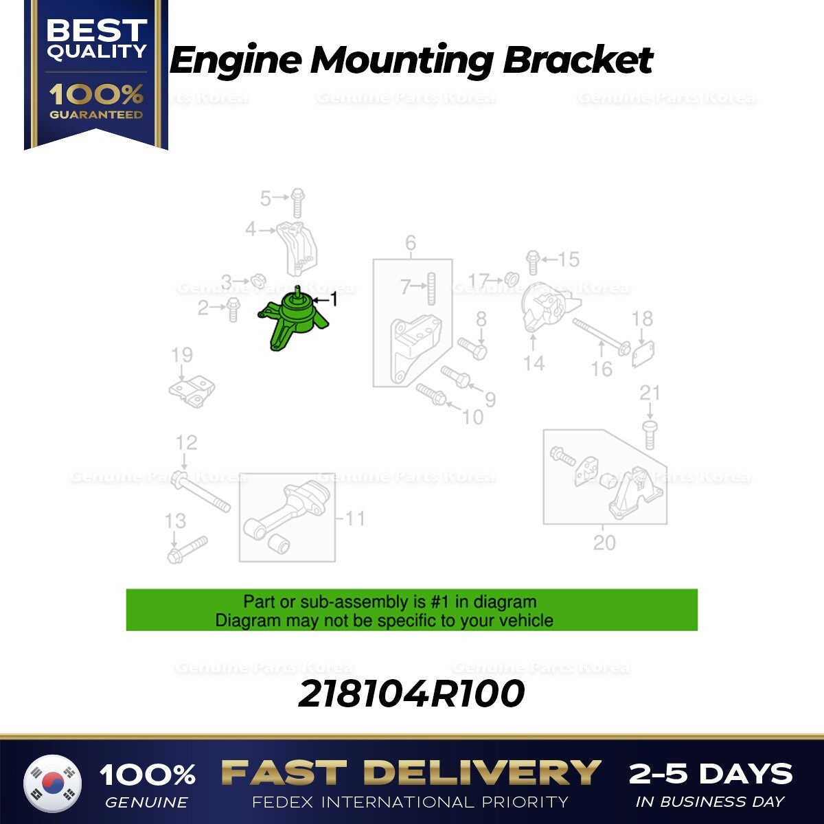 Genuine Engine Mounting Bracket 218104R100 for Hyundai Sonata Kia Optima