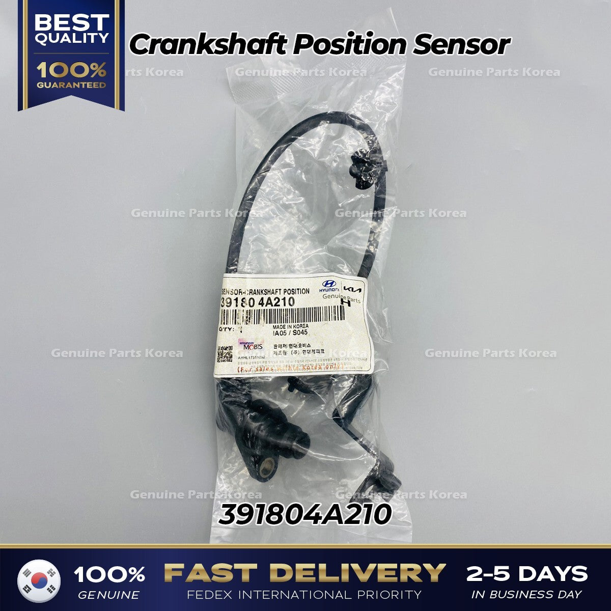 Genuine Crankshaft Position Sensor 391804A210 for Hyundai H1 Grand Starex