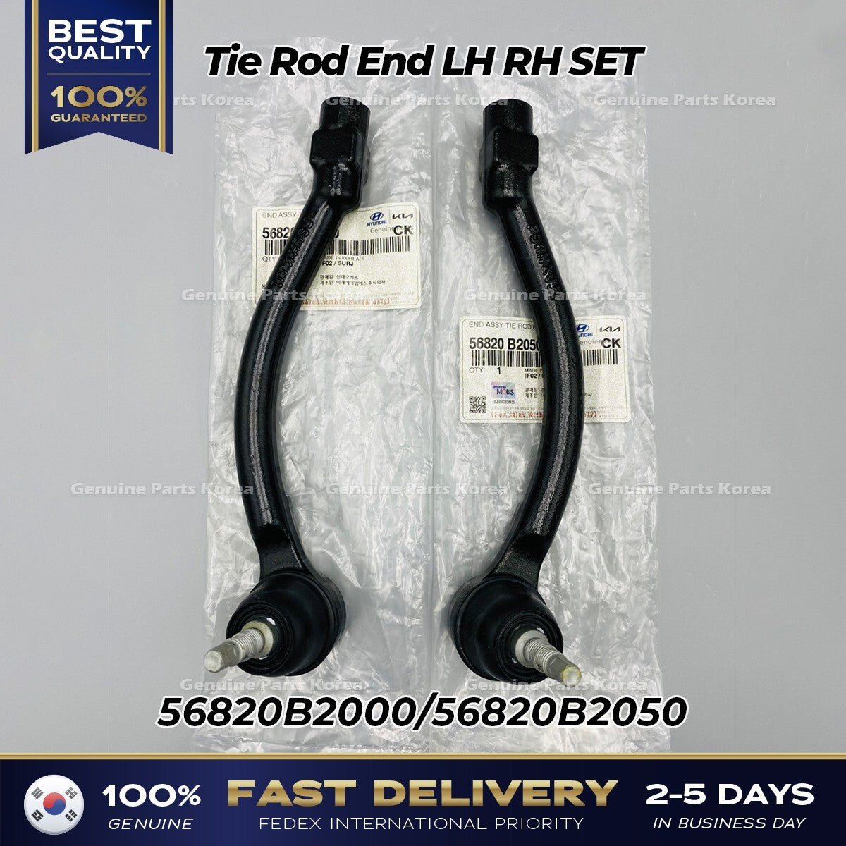 Genuine Tie Rod End LH RH SET 56820B2000 56820B2050 for Hyundai Kia