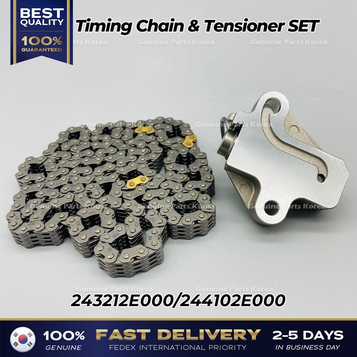 Genuine Timing Chain & Tensioner SET 243212E000 244102E000 for Hyundai Kia