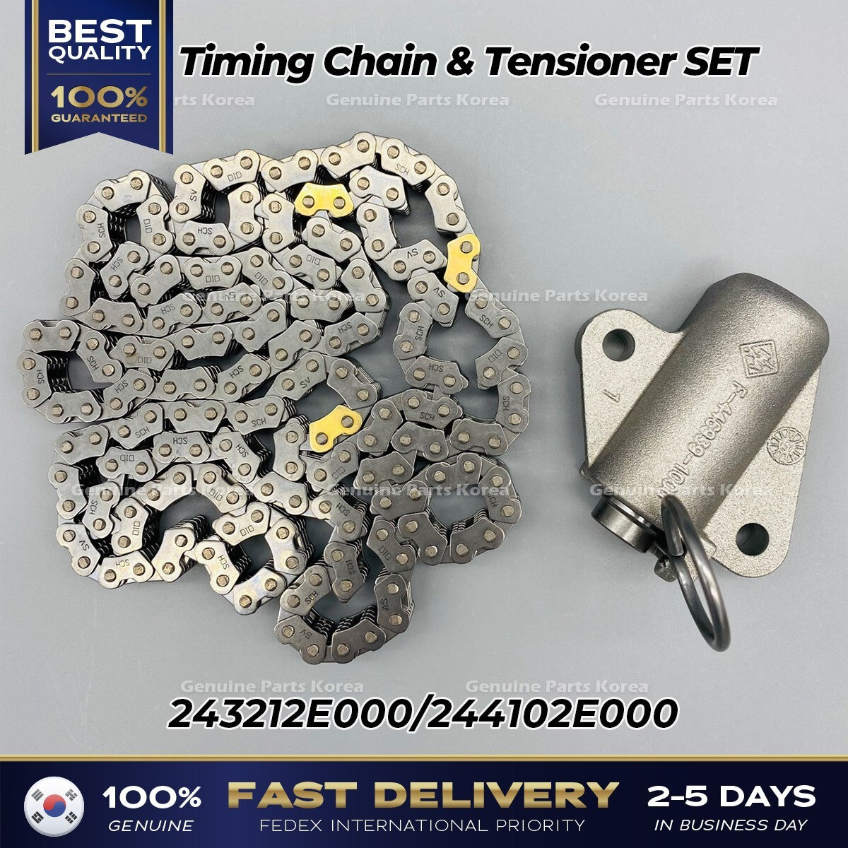 Genuine Timing Chain & Tensioner SET 243212E000 244102E000 for Hyundai Kia
