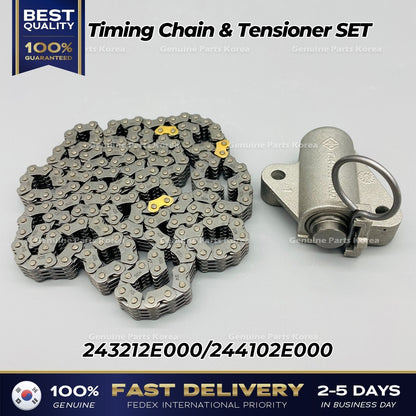 Genuine Timing Chain & Tensioner SET 243212E000 244102E000 for Hyundai Kia