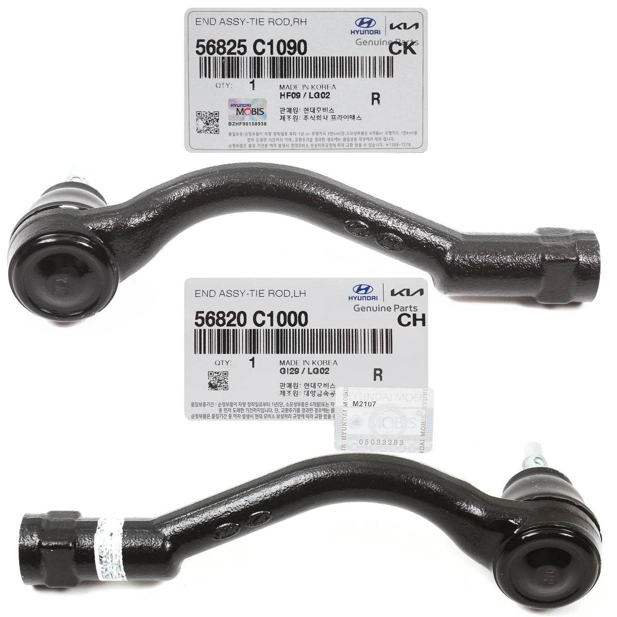 Genuine Tie Rod End LH RH SET 56820C1000 56825C1090 for Hyundai Kia