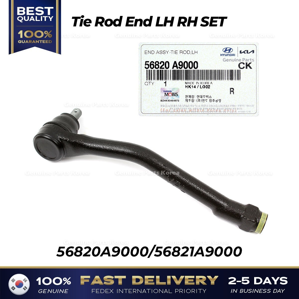 Genuine Tie Rod End LH RH SET 56820A9000 56821A9000 for Kia Sedona