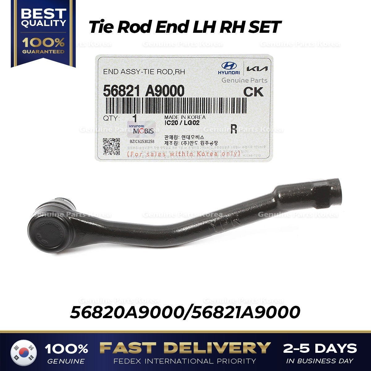 Genuine Tie Rod End LH RH SET 56820A9000 56821A9000 for Kia Sedona