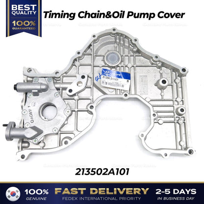 Genuine Timing Chain & Oil Pump Cover 213502A101 for Hyundai Verna Kia Cerato