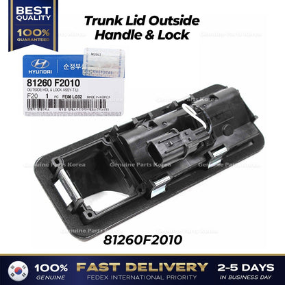 Genuine Trunk Lid Outside Handle & Lock 81260F2010 for Hyundai Elantra