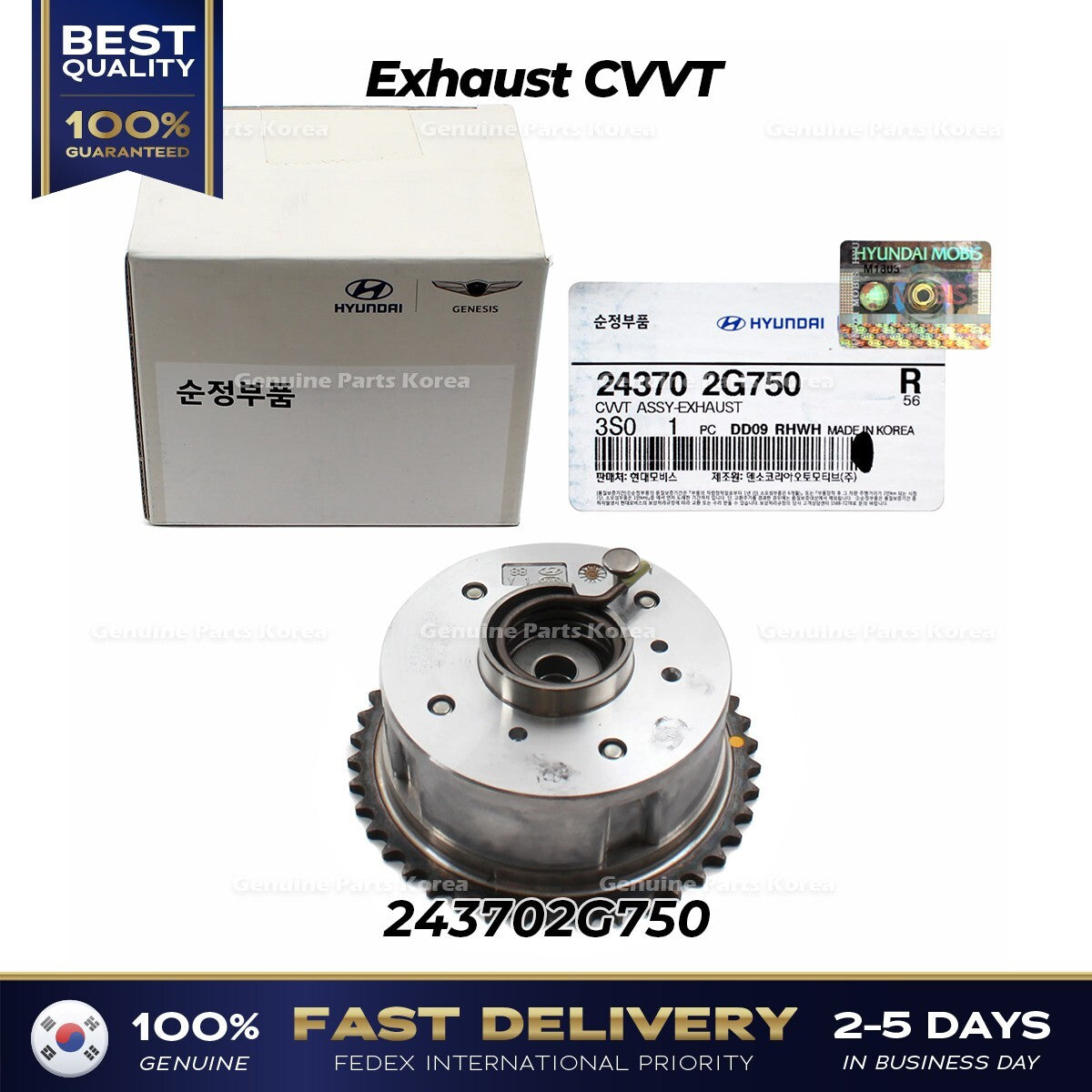 Genuine Exhaust CVVT 243702G750 for Hyundai Genesis Coupe Kia Optima Sorento