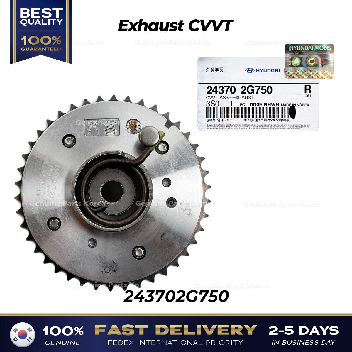 Genuine Exhaust CVVT 243702G750 for Hyundai Genesis Coupe Kia Optima Sorento