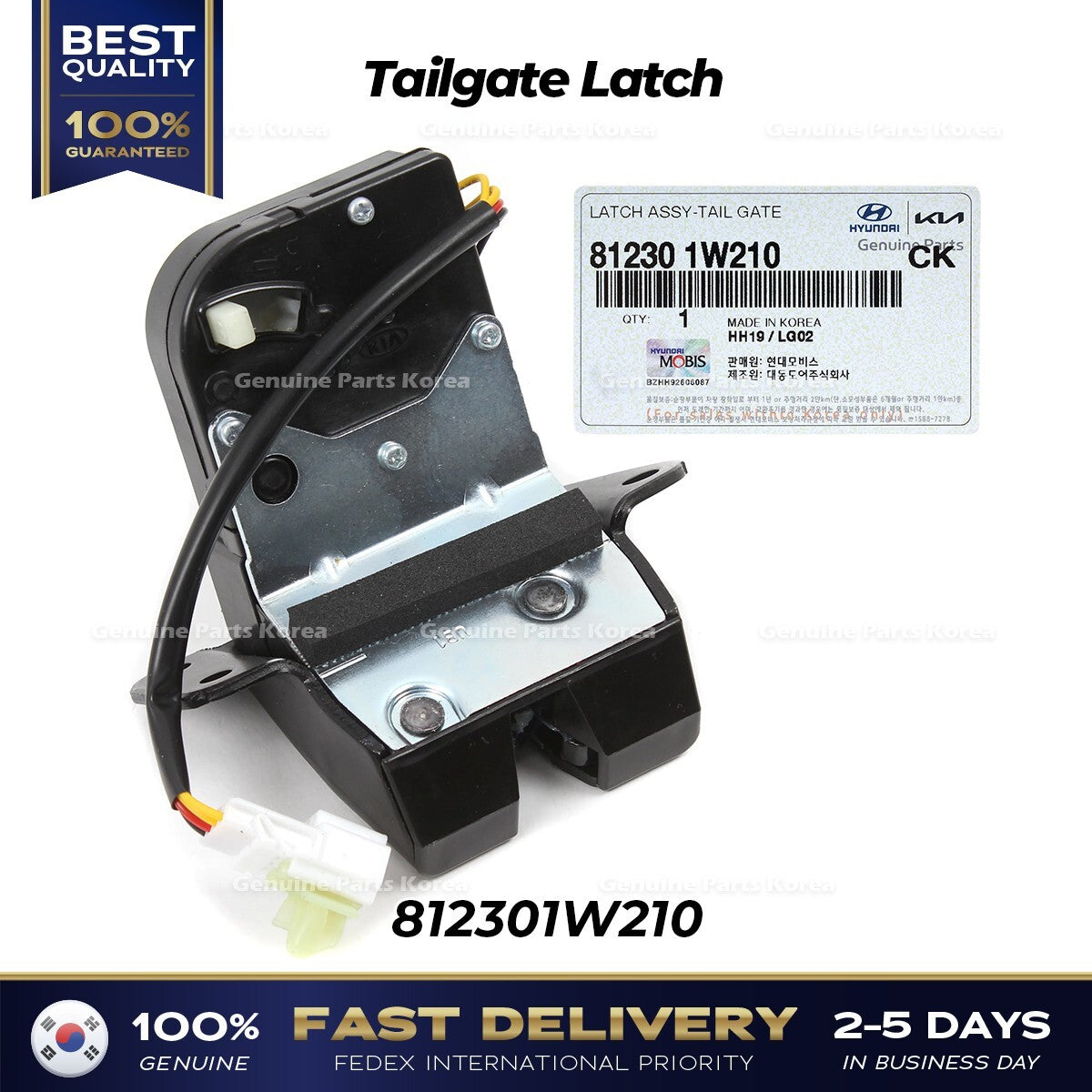 Genuine Tailgate Latch 812301W210 for Kia Rio