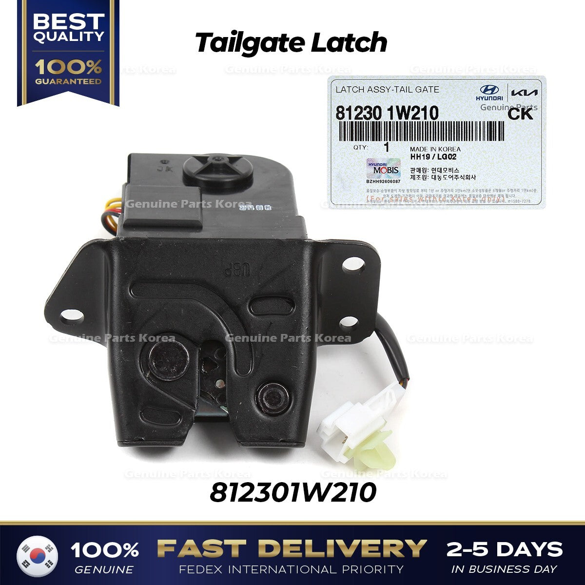 Genuine Tailgate Latch 812301W210 for Kia Rio