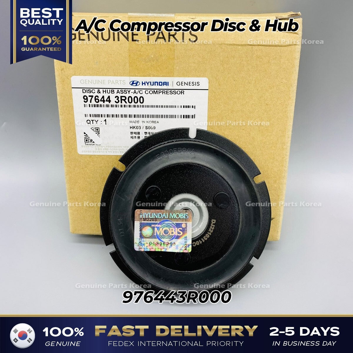 Genuine A/C Compressor Disc & Hub 976443R000 for Hyundai Kia